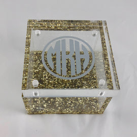 Gold Sparkle Acrylic Box